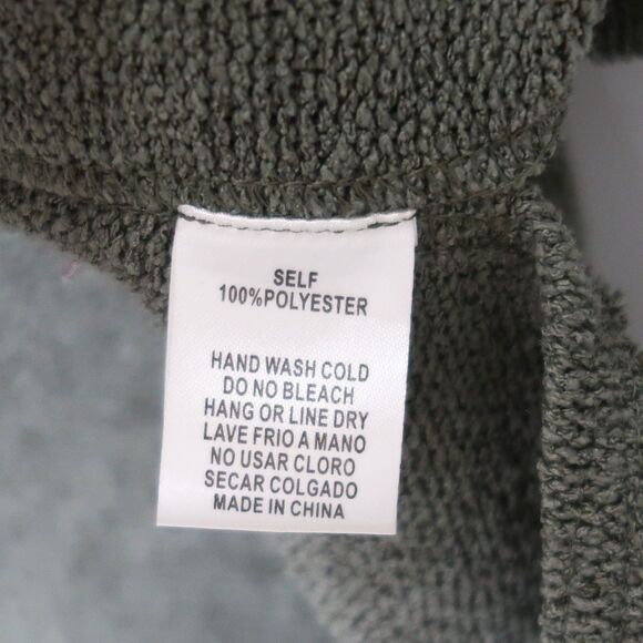 Kye Mi Womens Cowl Neck Sweater Size Medium Green Cropped Grunge - Picture 7 of 9